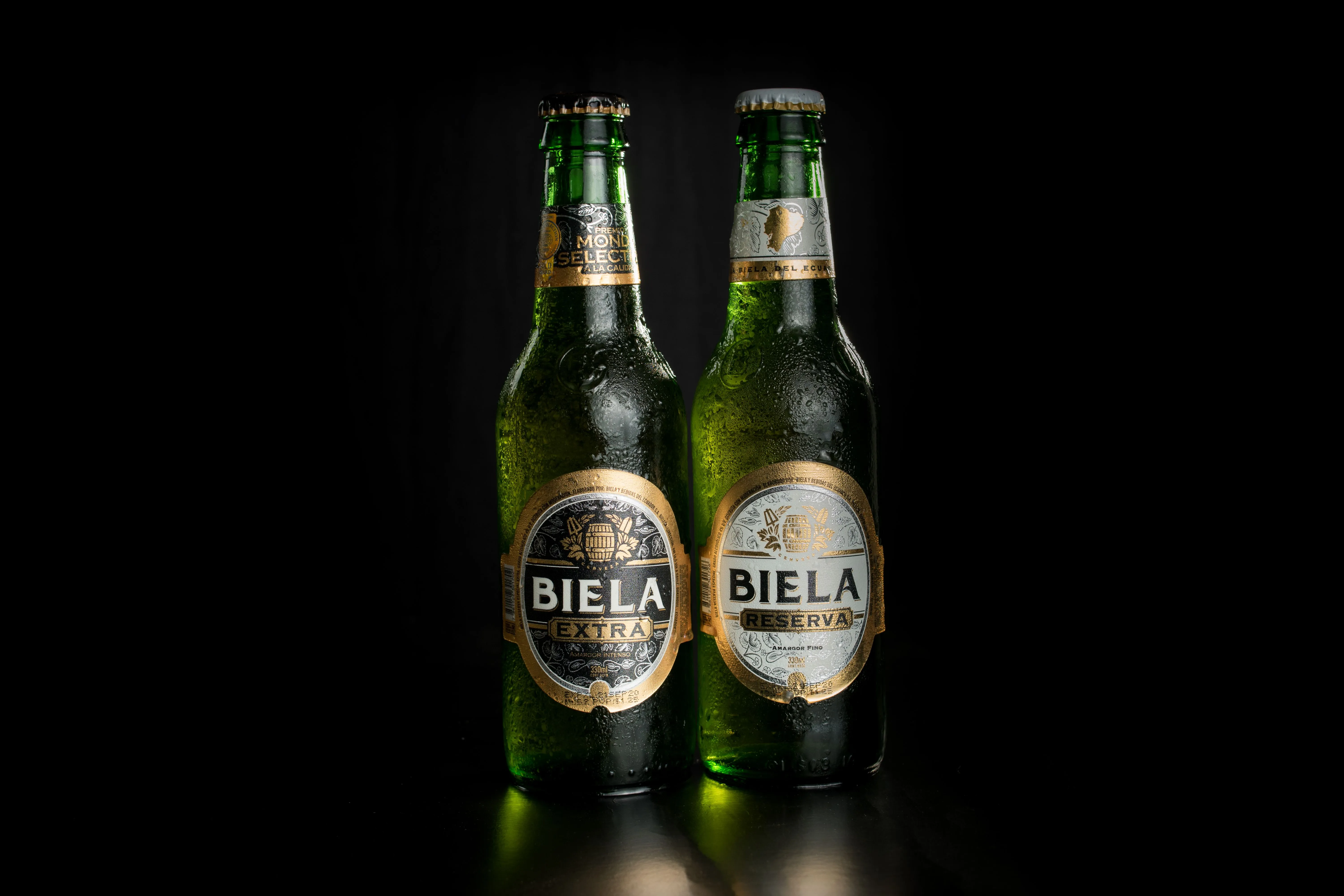 Pouring a cold draught behind the bar