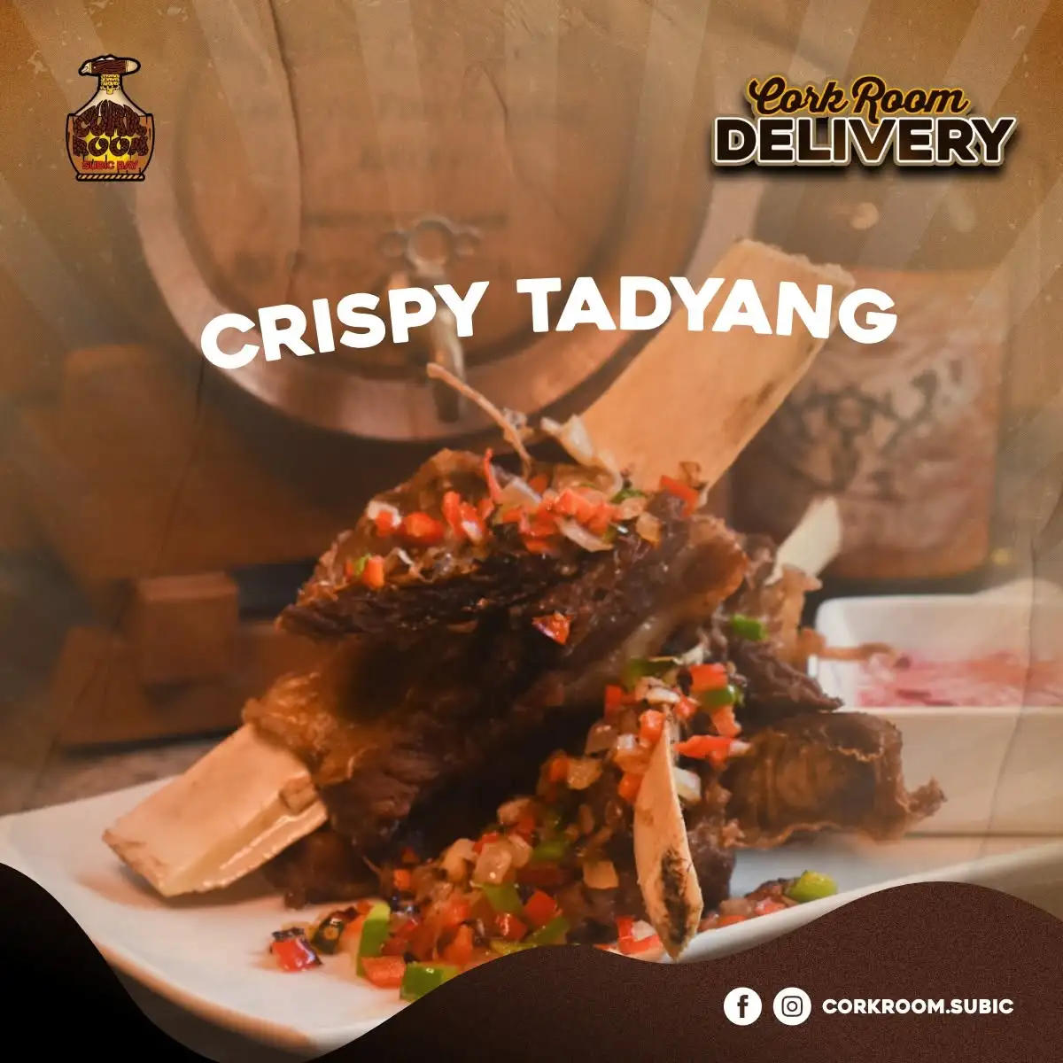 Crispy beef ribs with a vinegar dip
