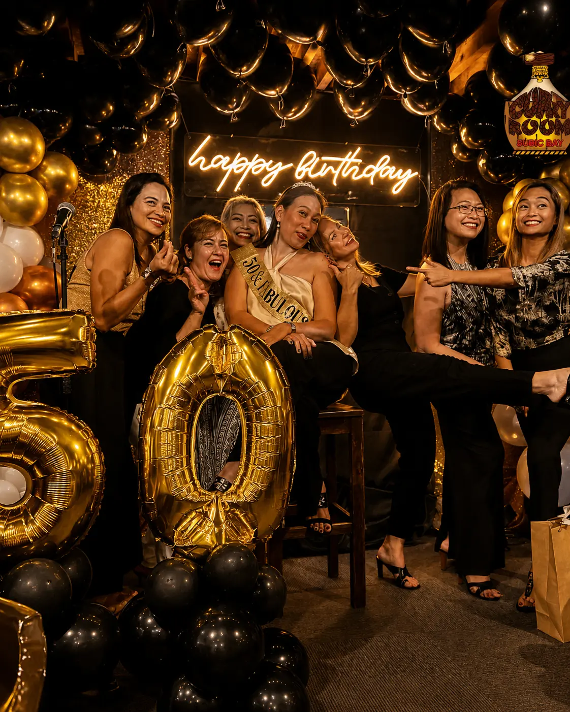 Friends and family gathered together at Cork Room